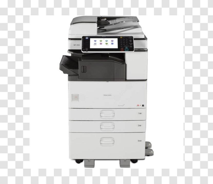Multi-function Printer Ricoh Toner Cartridge Photocopier Transparent PNG