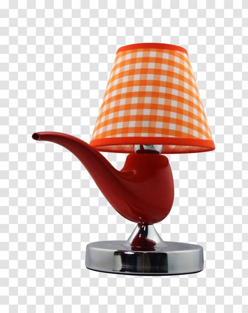 Lampe De Bureau - Creativity - Orange Checkered Lamp Pipe Transparent PNG