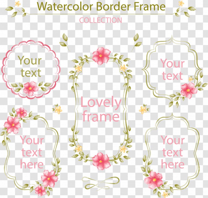 Watercolor Painting Flower - Pattern - Vector Hand-painted Label Transparent PNG