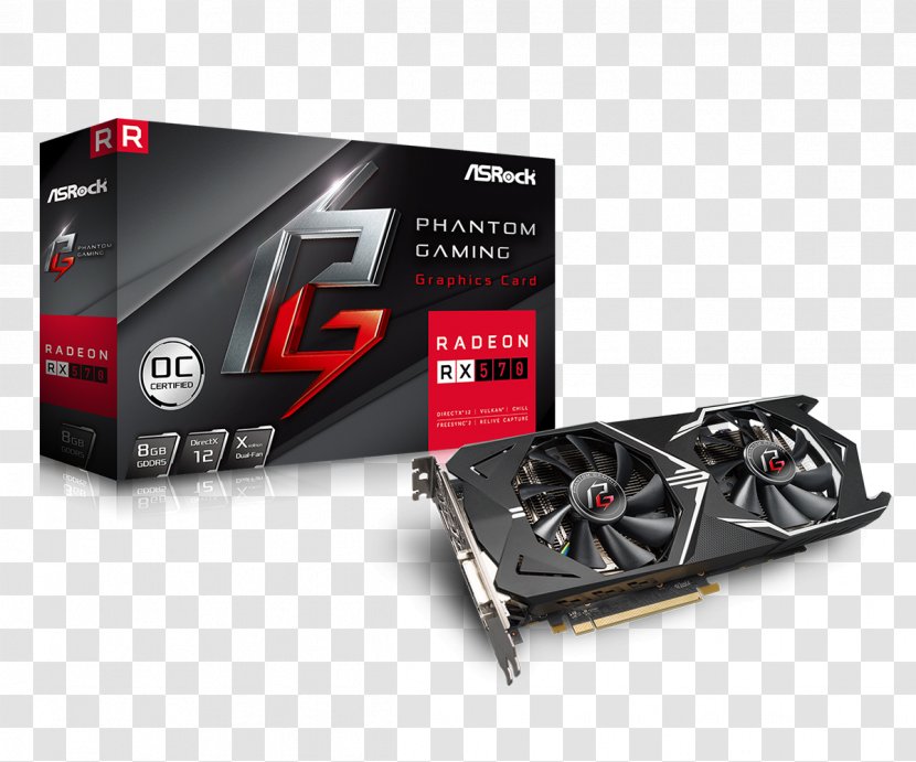 Graphics Cards & Video Adapters AMD Radeon 500 Series ASRock Processing Unit - Practical Utility Transparent PNG