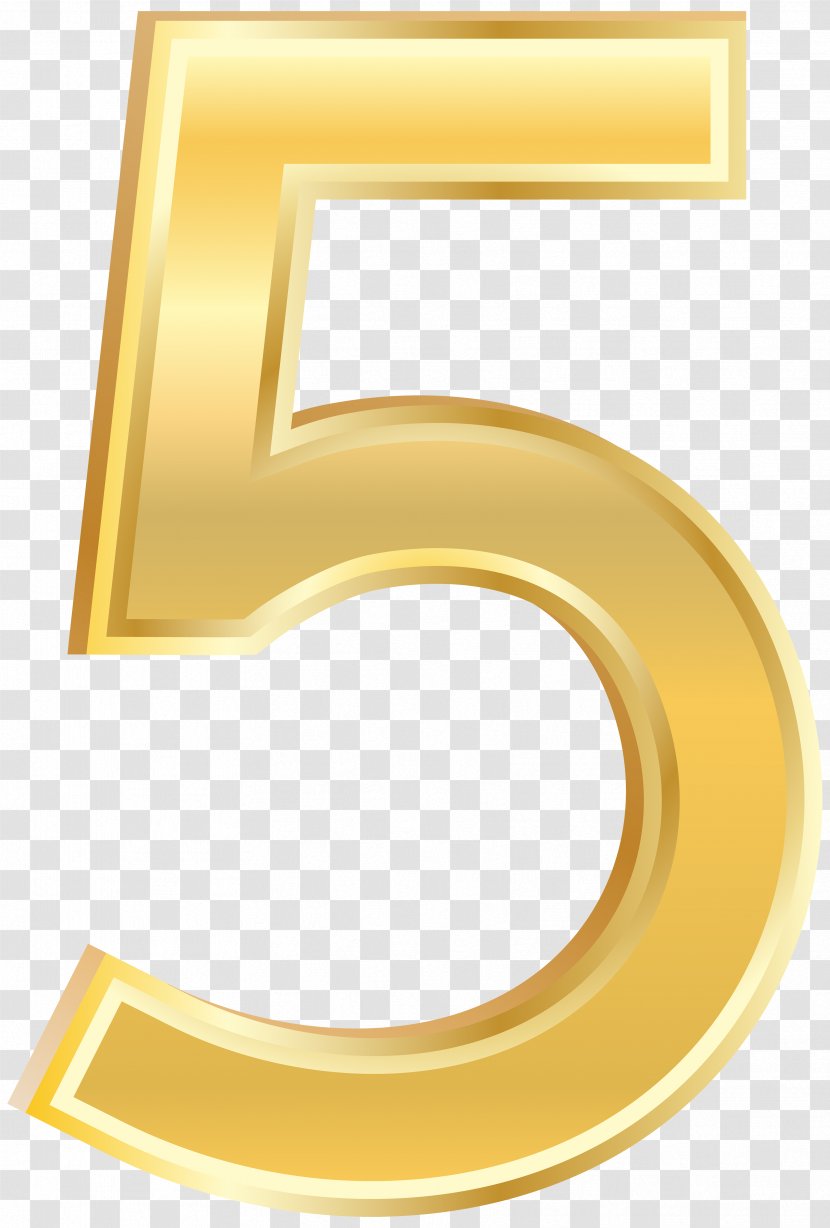 Number Gold Numerical Digit Clip Art - Symbol - One Transparent PNG