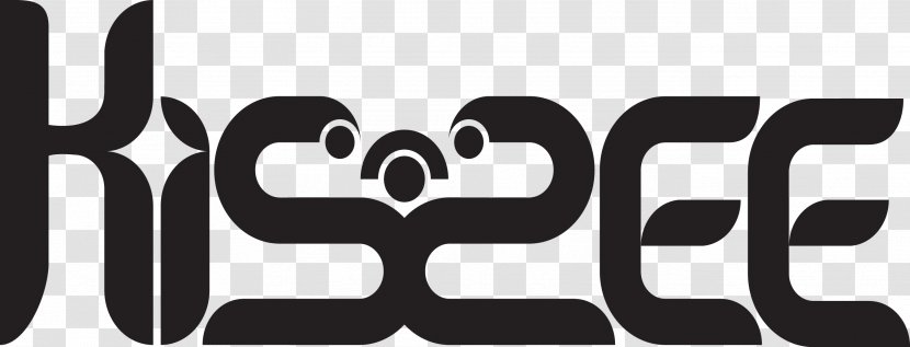 Black And White Logo Monochrome Brand - Kiss Transparent PNG