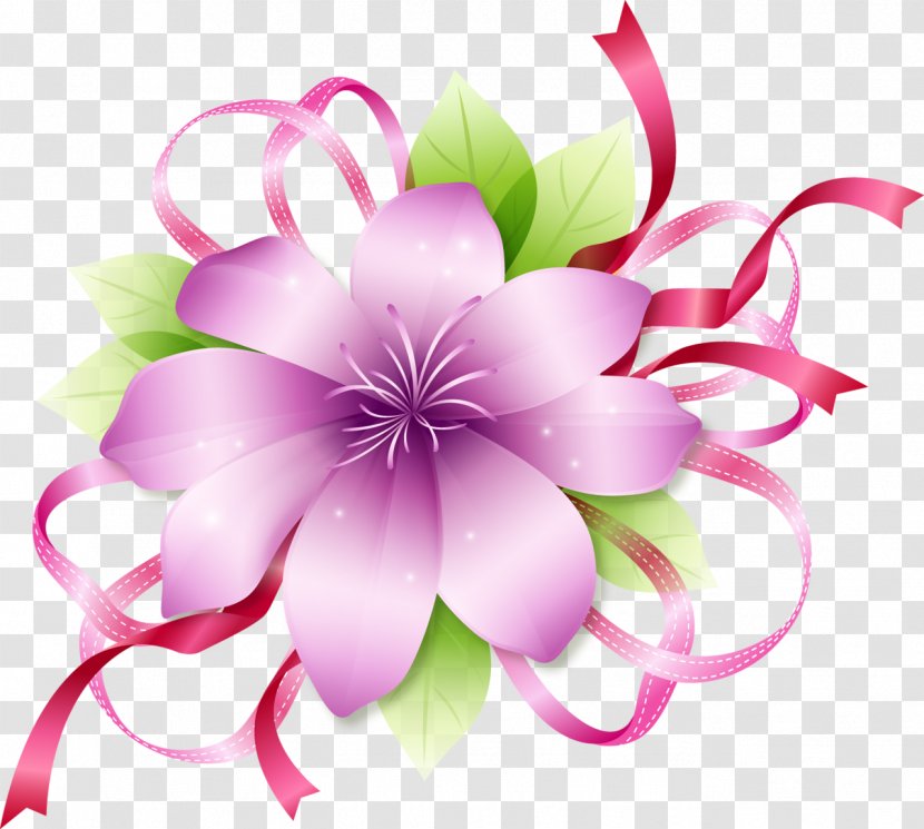 Pink Flowers Clip Art - Flowering Plant Transparent PNG