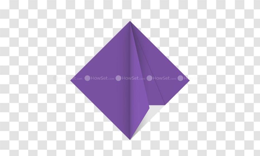 Paper Diagonal Triangle Origami - Violet Transparent PNG