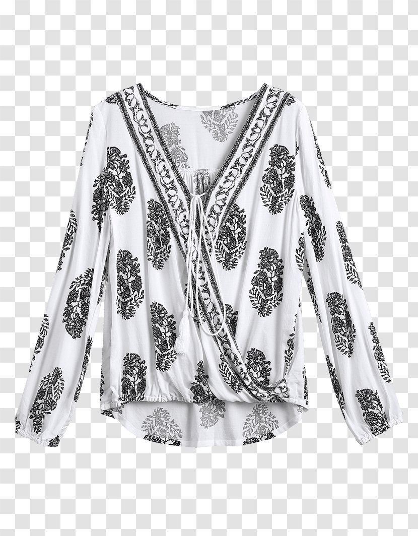 Blouse Long-sleeved T-shirt Shoulder - Sleeve - Neck Wraps Transparent PNG