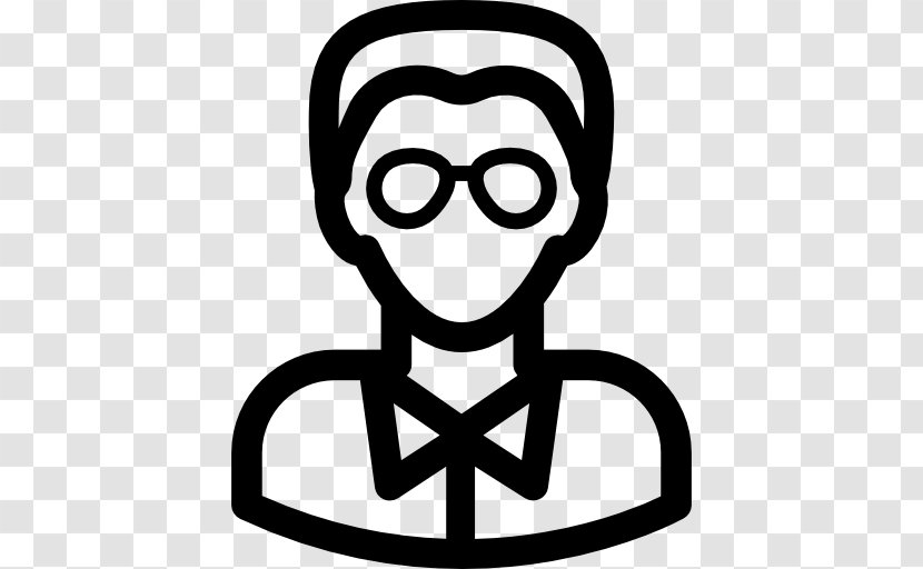 Man With Glasses - Photography - Line Art Transparent PNG
