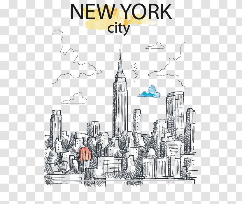 Panzhihua Chuxiong City New York - Creative Hand-painted Transparent PNG