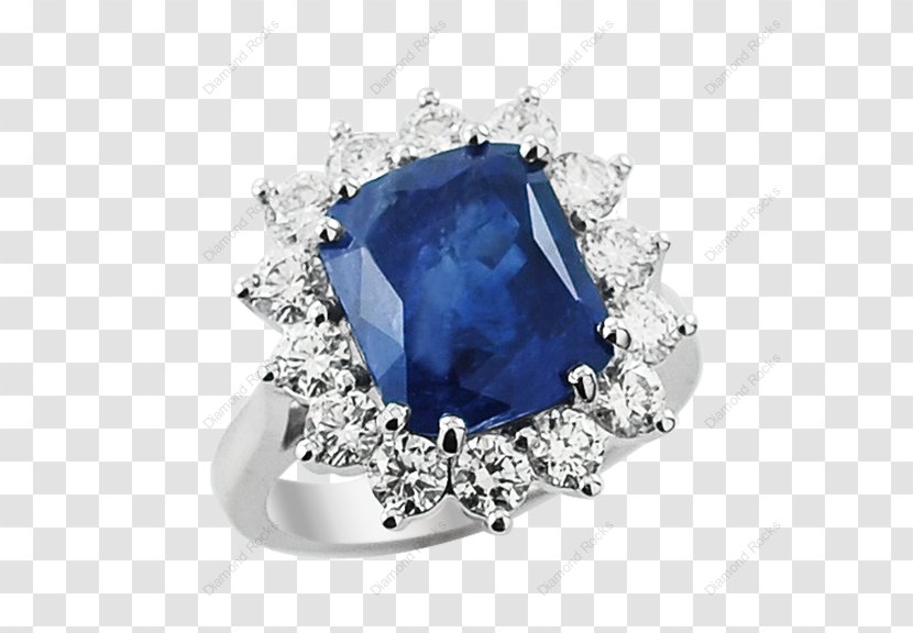 Gemstone Sapphire Jewellery Engagement Ring - Body Jewelry - Diamond Rock Transparent PNG