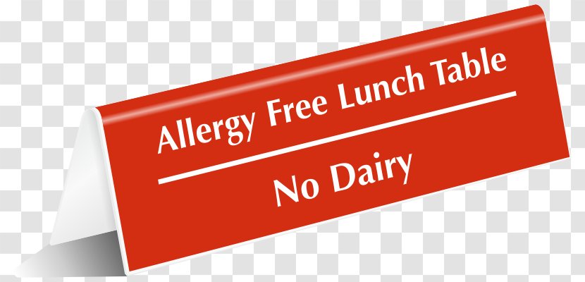 Tree Nut Allergy Sign Food - Red - Lunch Table Transparent PNG