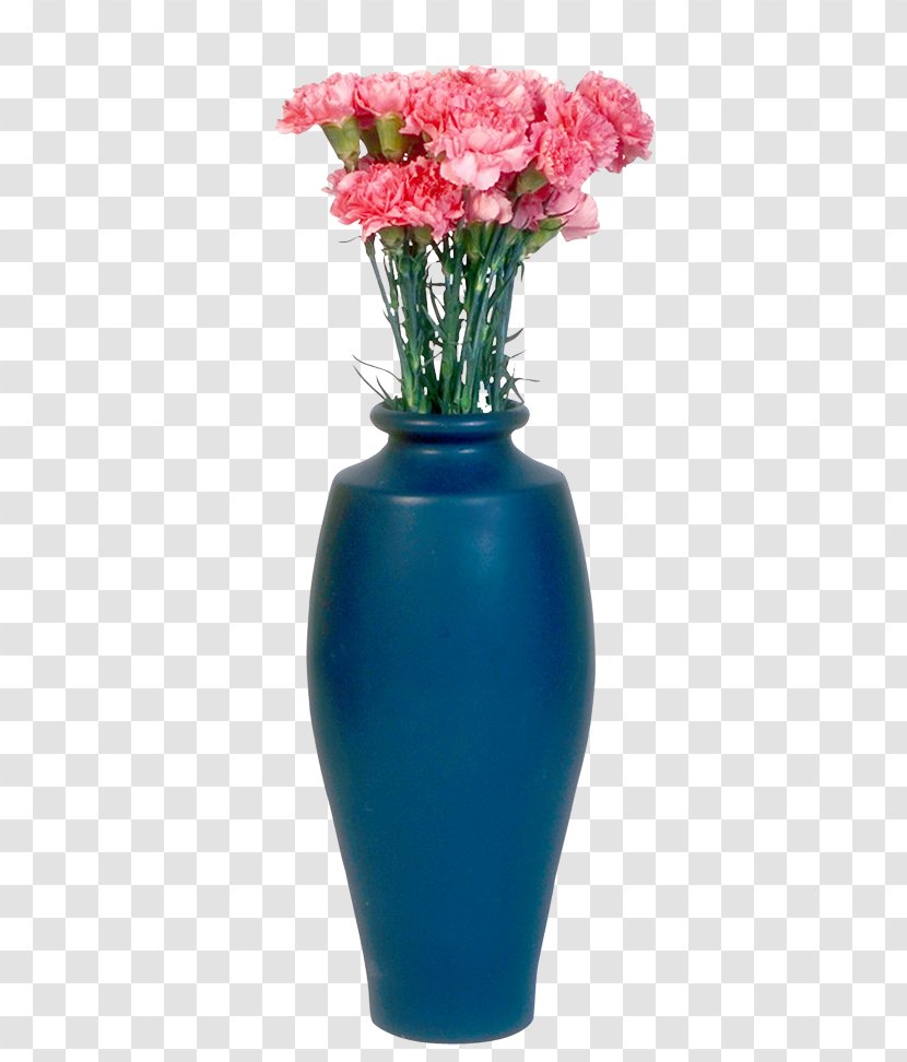 Cut Flowers Vase Cobalt Blue Transparent PNG