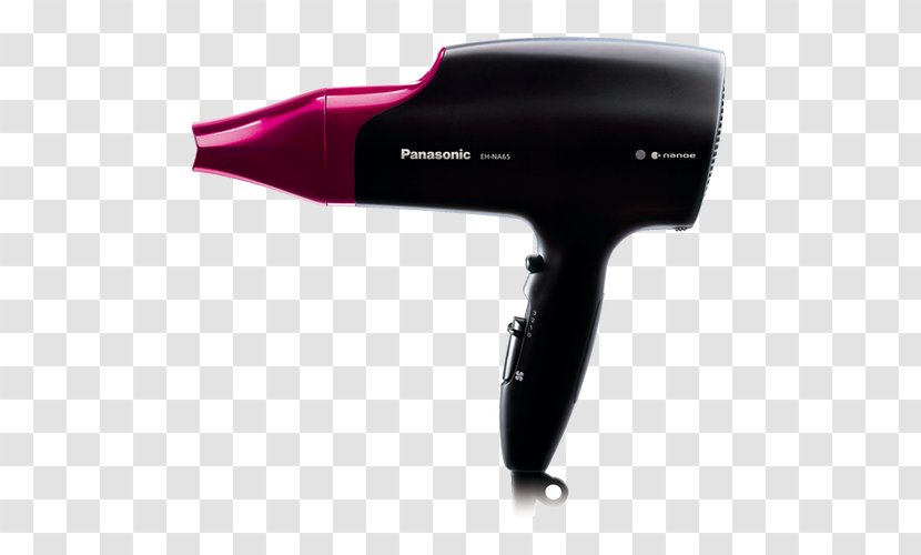 Panasonic Nanoe EH-NA65 Hair Dryers Iron Personal Care Compact Dryer With Folding Handle And - Purple Transparent PNG