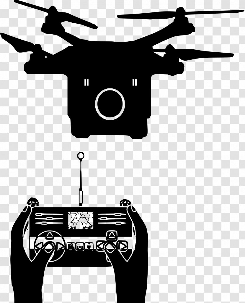 Quadcopter Unmanned Aerial Vehicle Royalty-free - Monochrome Photography - Drones Transparent PNG