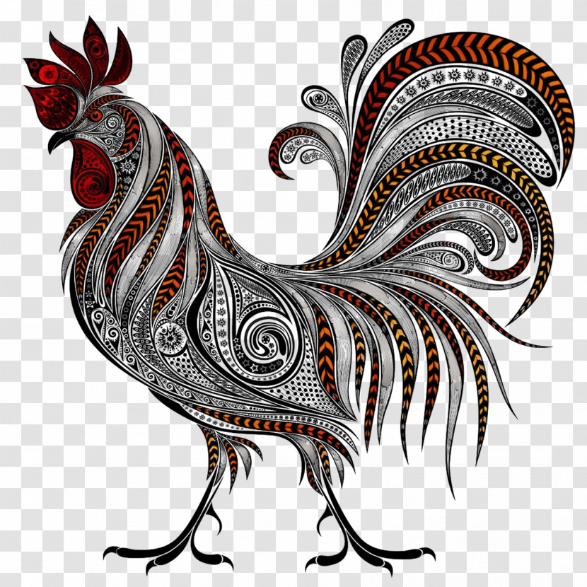 Chicken Rooster Bird Comb Livestock Transparent PNG