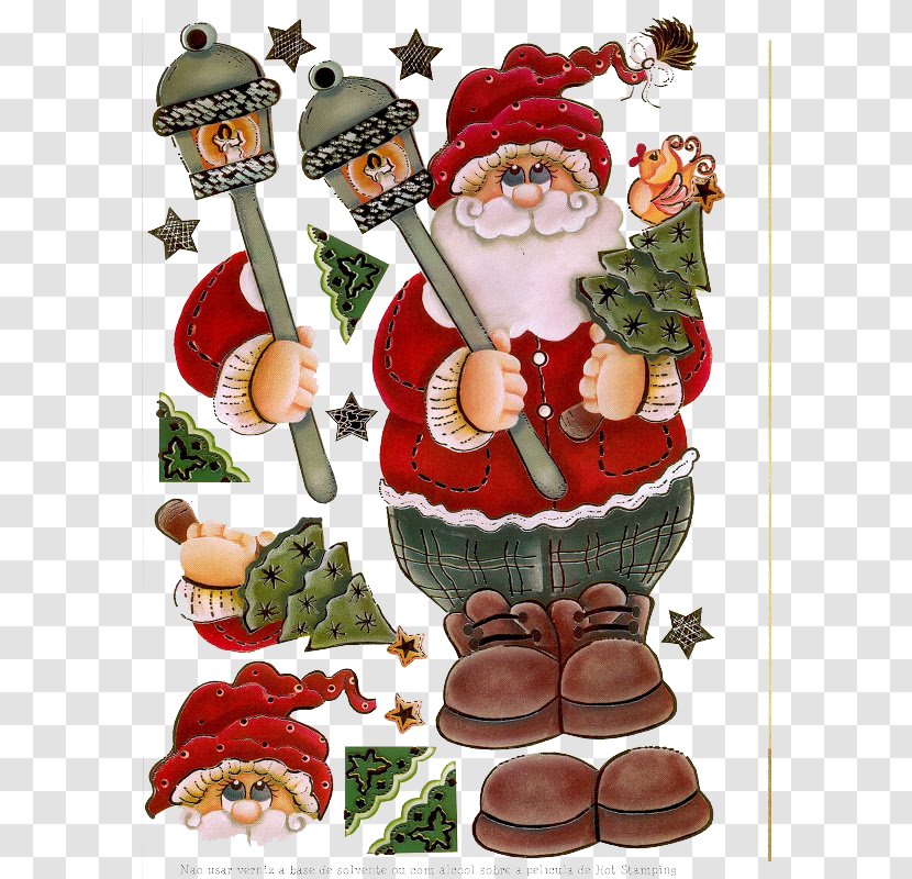 Paper Santa Claus Decoupage Christmas Clip Art Transparent PNG