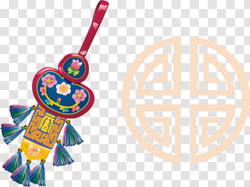 South Korea Chinese New Year Adobe Illustrator - Papercutting - China Wind Festive Small Pendant Vector Transparent PNG