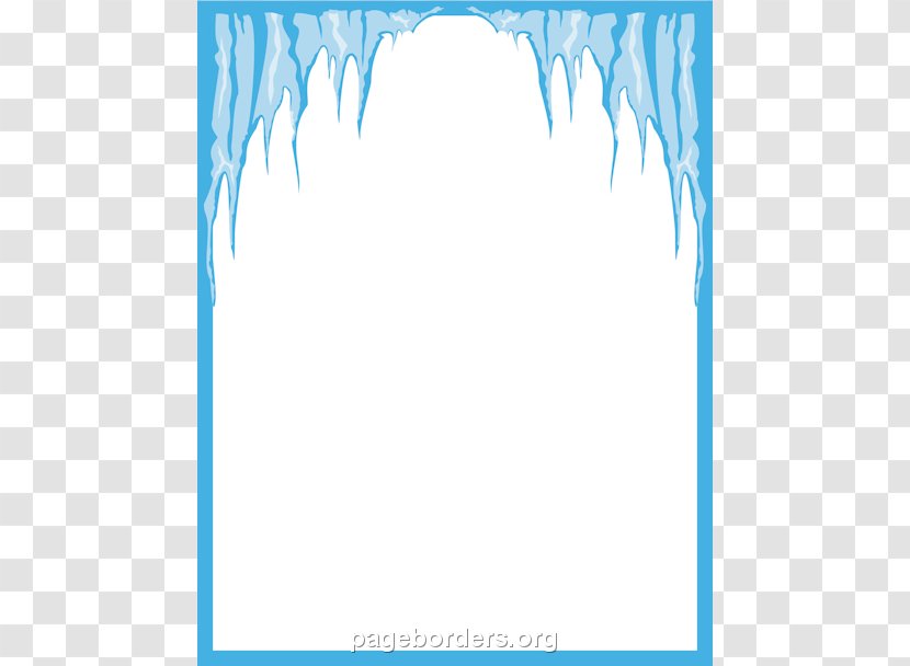 Icicle Winter Clip Art - Snowman - Icicles Cliparts Border Transparent PNG