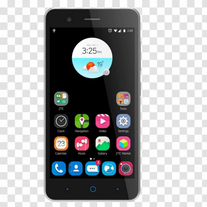 LTE Telephone Smartphone 4G Dual SIM - Zte Transparent PNG