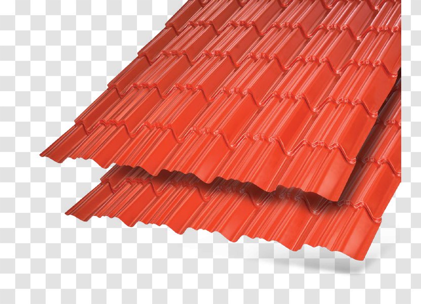 Roof Tiles Kerala Sheet Metal Corrugated Galvanised Iron - Red - House Transparent PNG