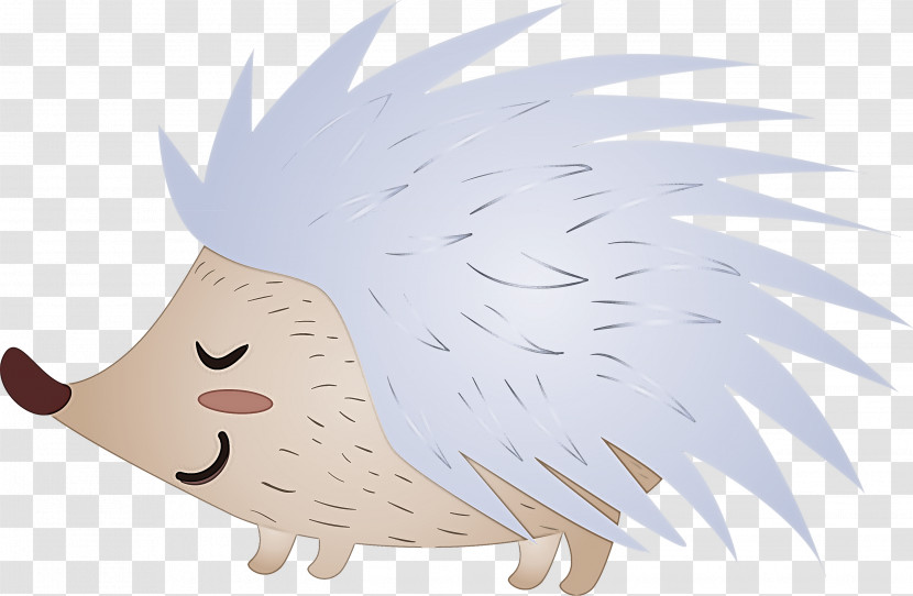 Cartoon Porcupine Hedgehog Snout Erinaceidae Transparent PNG