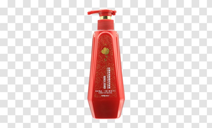 Shampoo Poster Advertising Capelli - Cosmetics - Free Bottles Red Buckle Creative Transparent PNG