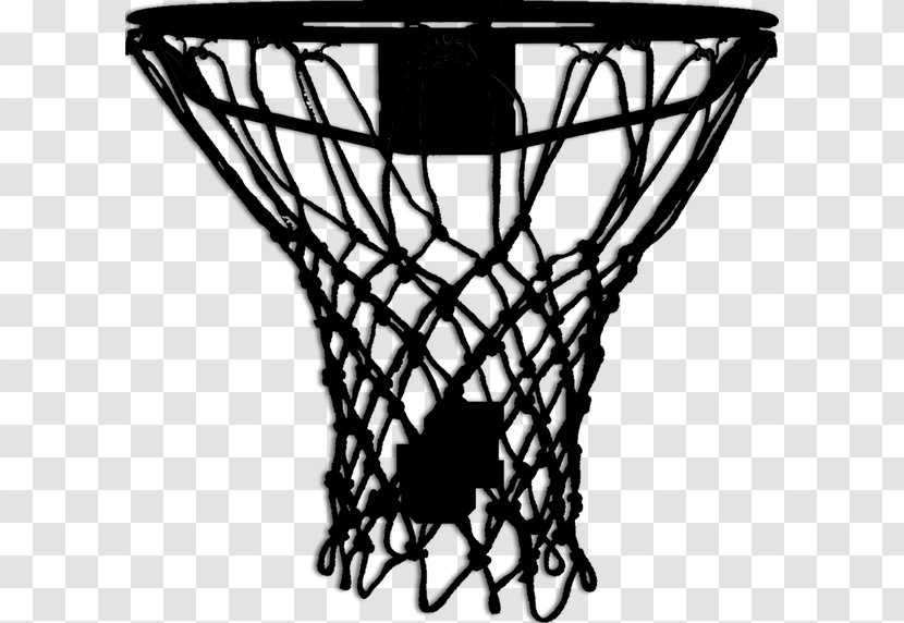 Black & White - Basketball Hoop - M .net Line Pattern Basket Transparent PNG