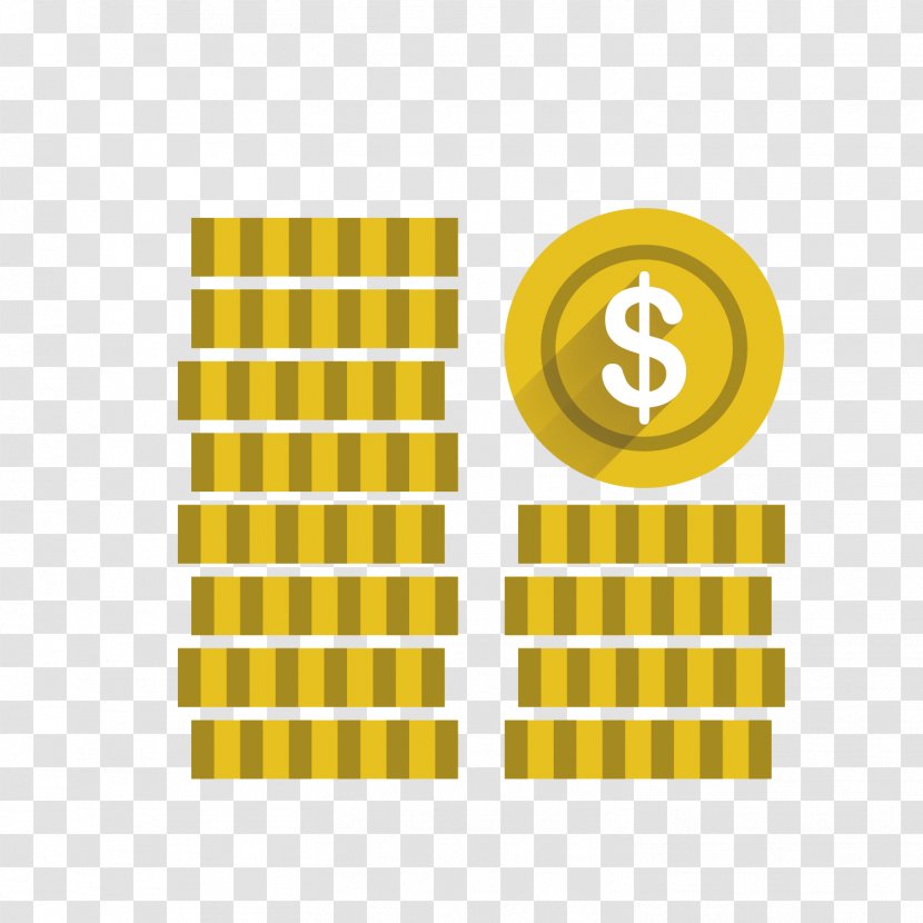 Gold Coin Symbol - Text - Vector Dollar Sign Transparent PNG