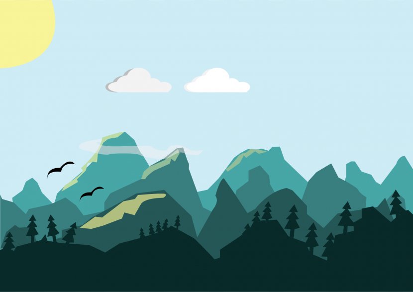 Drawing Graphic Design - Landscape - Mountain Transparent PNG