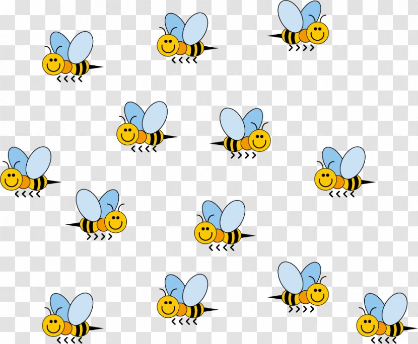Honey Bee Euclidean Vector Cartoon - Space Transparent PNG