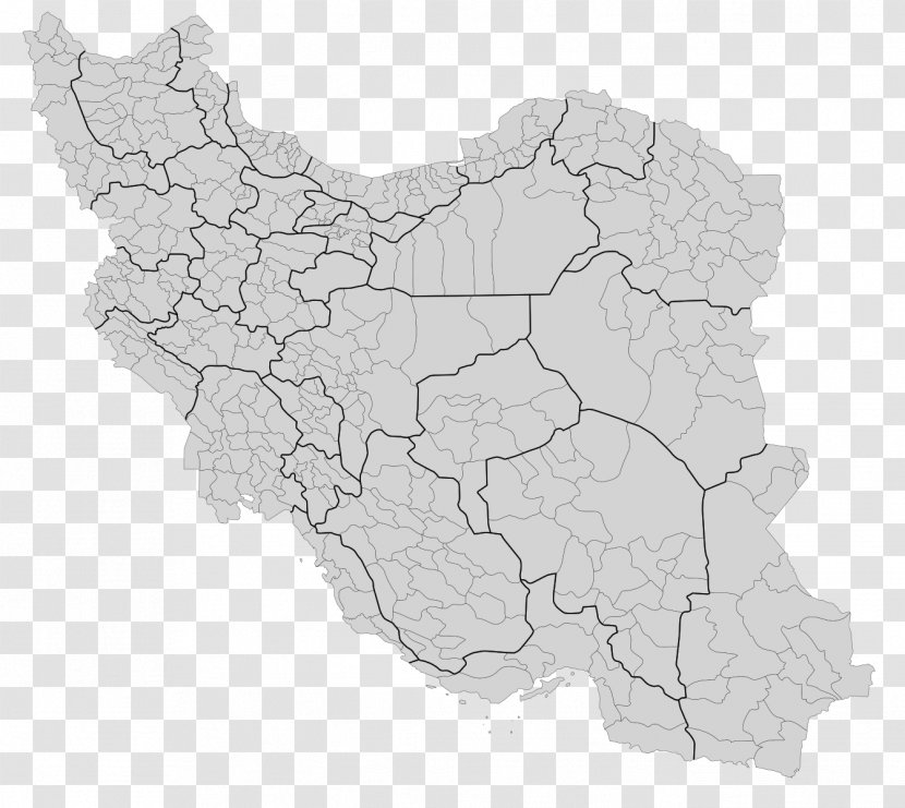 Counties Of Iran Ostan Map Geography - Translation Transparent PNG