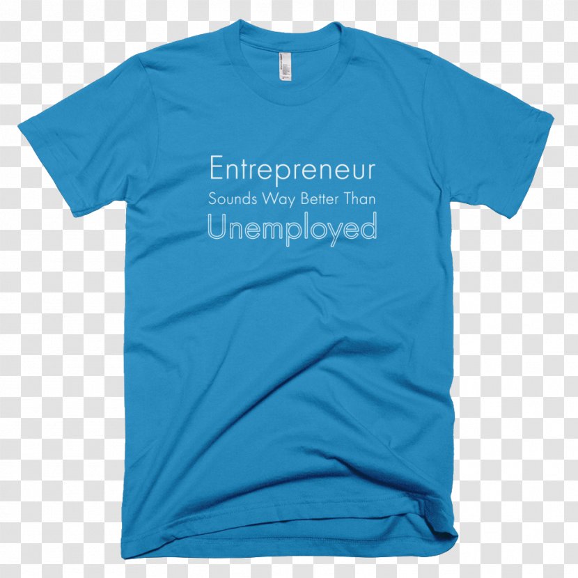 Printed T-shirt Business Sleeve - Aqua Transparent PNG