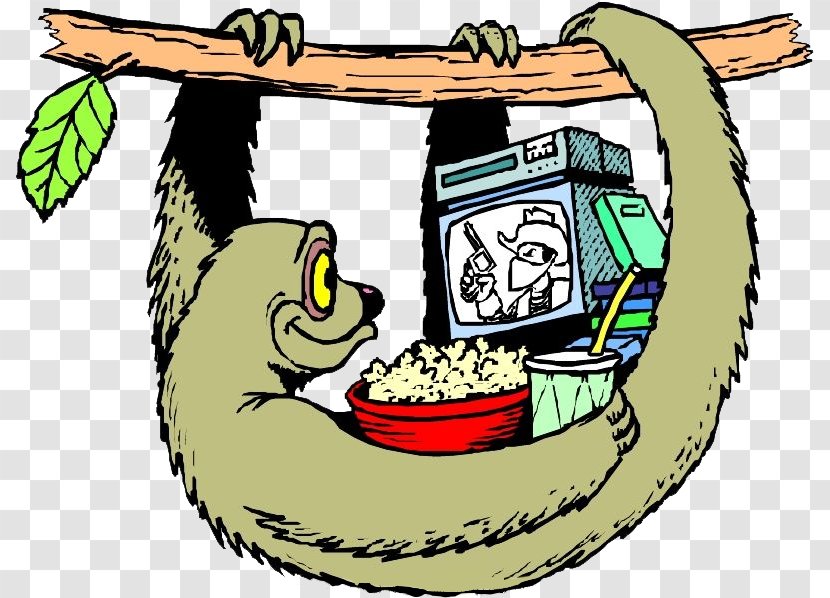 Sloth Generalization Clip Art - Homo Sapiens - Monkey Watching TV Transparent PNG