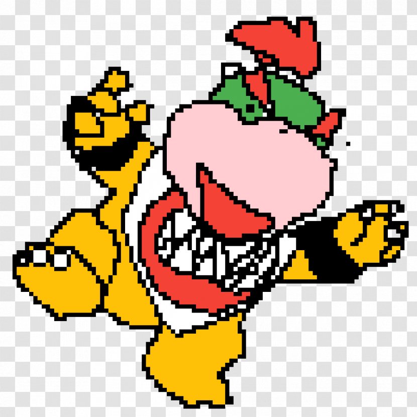 Pixel Art Drawing Clip Image - Cartoon - Bowser Lava Falls Transparent PNG