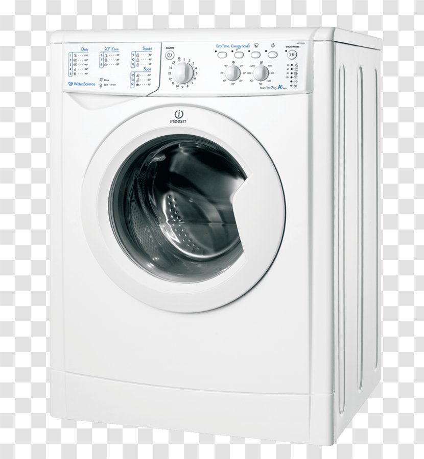 Washing Machines Clothes Dryer Indesit Co. Combo Washer Laundry - Ecotime Idc 8t3 B - Lavadora Transparent PNG