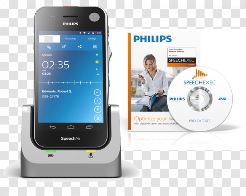 Speech Recognition Computer Software Dictation Machine Philips Transcription - Portable Media Player - Tape Recorder Transparent PNG