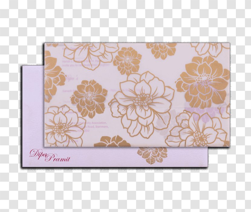 Place Mats Rectangle Floral Design Pattern - Flower - Muslim Wedding Invitation Transparent PNG