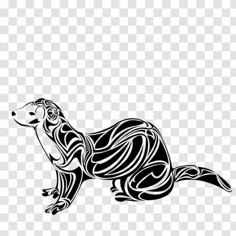 Black-footed Ferret Otter Drawing - Coloring Book - Whale Transparent PNG