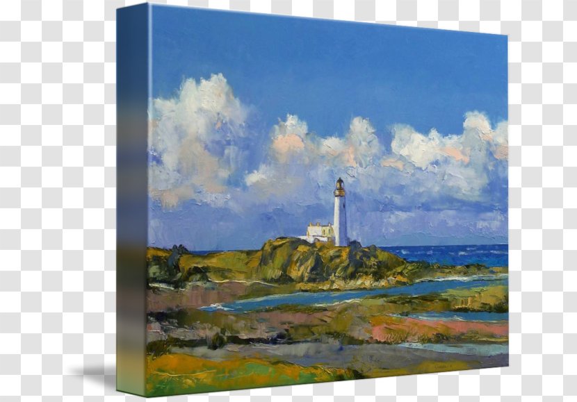 Lighthouse Painting Gallery Wrap Canvas Printmaking - Inlet Transparent PNG