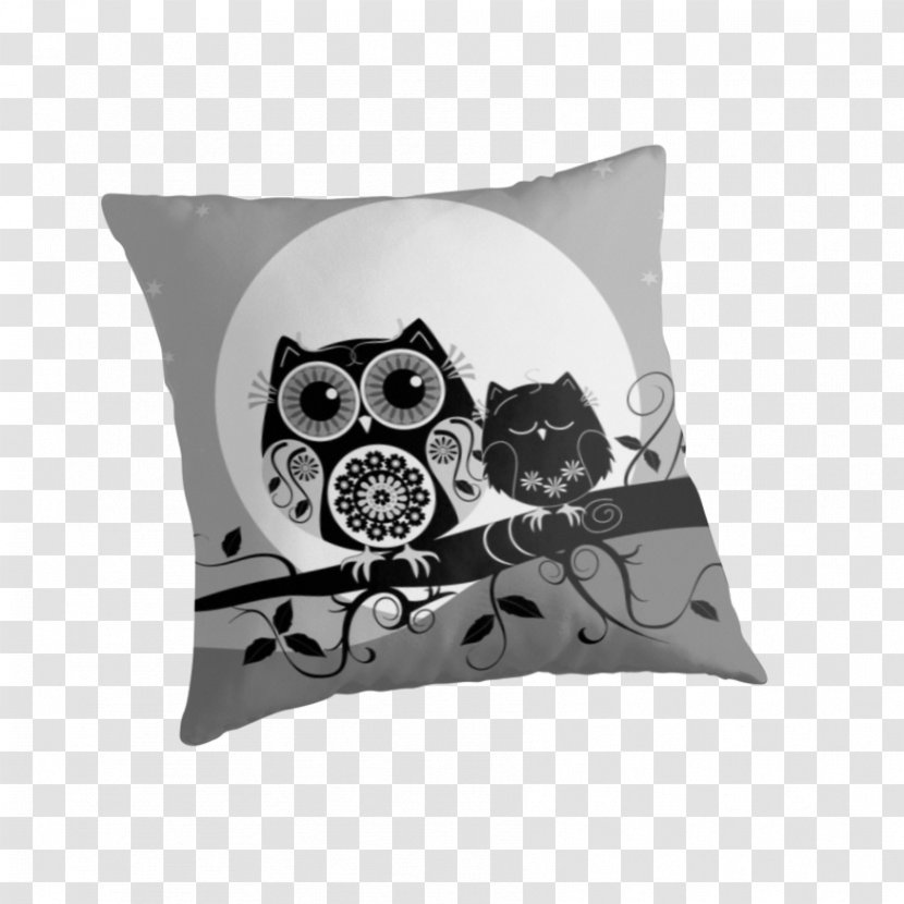 Owl Throw Pillows Duvet Cushion - Sleep - Moon Transparent PNG