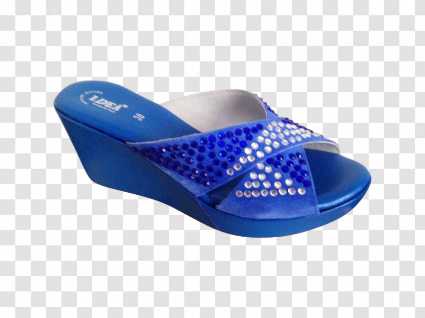 Slipper Sandal Shoe - Blue Transparent PNG