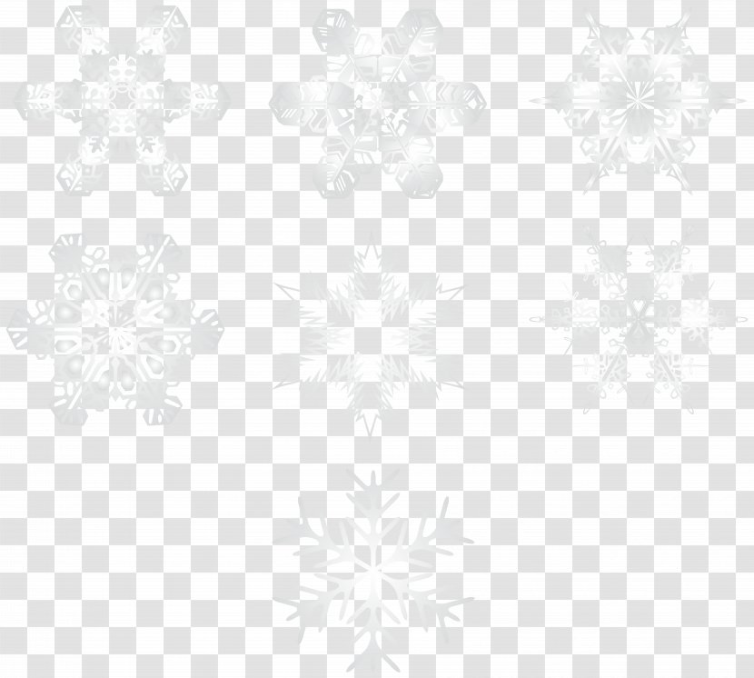 Line Symmetry Black And White Point Pattern - Rectangle - Snowflakes Transparent Image Transparent PNG