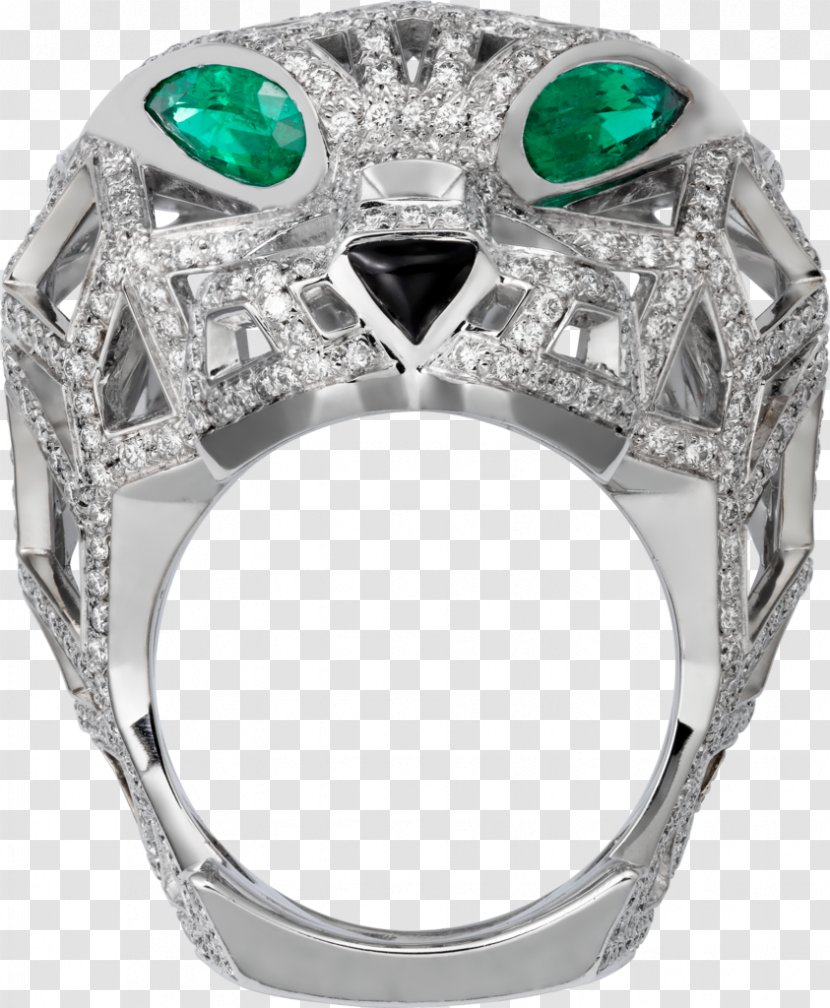 Emerald Ring Cartier Leopard Carat Transparent PNG