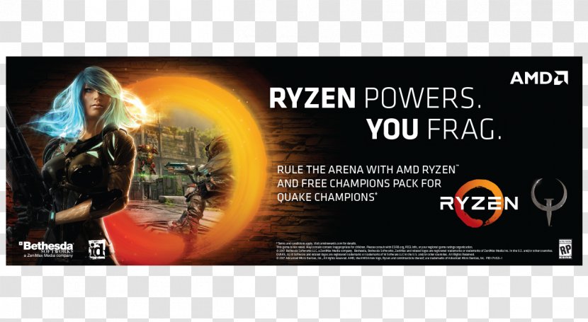 Quake Champions Poster Display Advertising Technology - Multimedia - Earthquake Transparent PNG