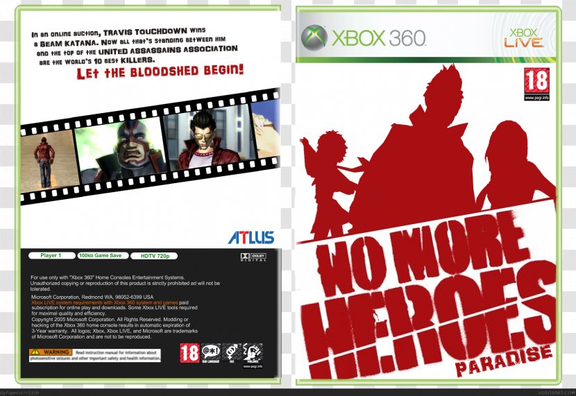 No More Heroes Poster Wii Display Advertising - Travis Touchdown 2 Transparent PNG