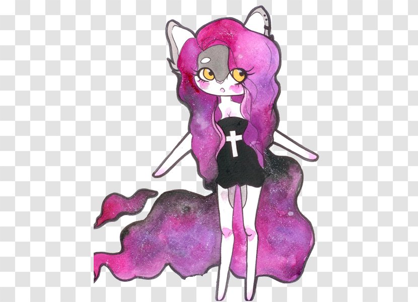 Galaxy Drawing Cat - Flower Transparent PNG