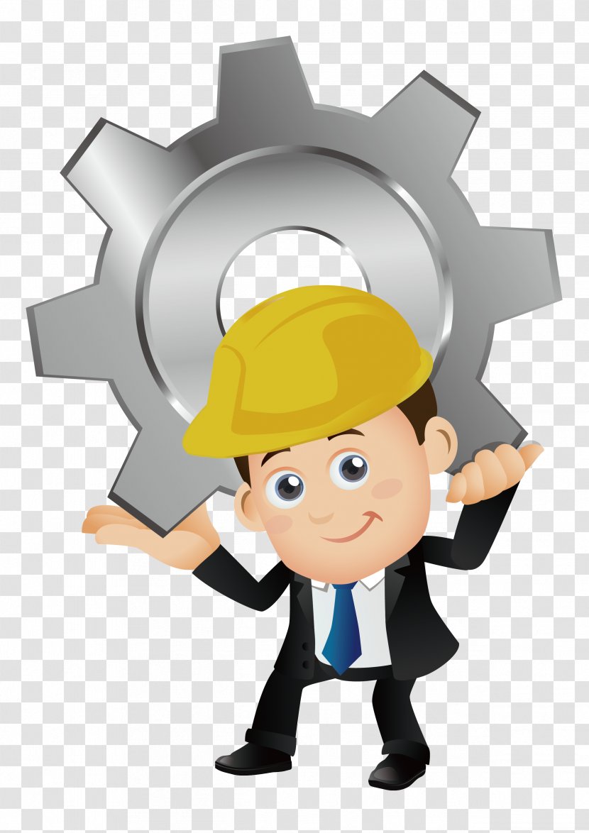 Architectural Engineering Cartoon Laborer - Male - Engineer Transparent PNG
