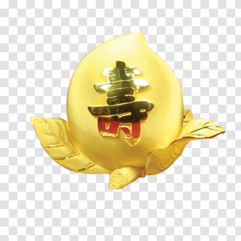 Longevity Peach - Birthday - Golden Transparent PNG