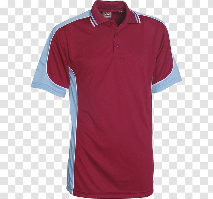 Polo Shirt Sleeve T-shirt Collar - Jersey - Vest White Burgundy Transparent PNG