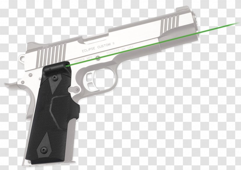 Crimson Trace Laser Sight M1911 Pistol Firearm - Ranged Weapon - Gun Transparent PNG