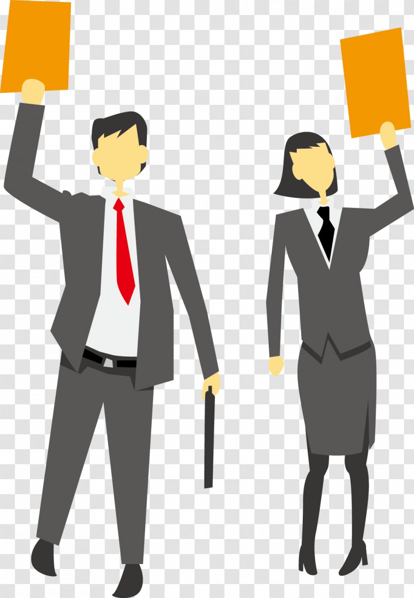 Business Illustration - Standing - Simple People Vector Transparent PNG