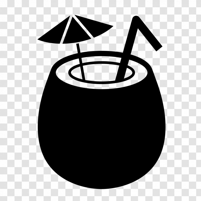 Coconut Water Milk Black And White Clip Art - Monochrome Photography Transparent PNG